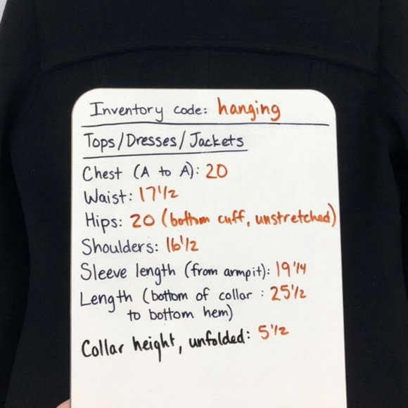 Soia and Kyo Black Wool blend Asymmetrical Buttoned Pea Coat womens Medium - Picture 14 of 15